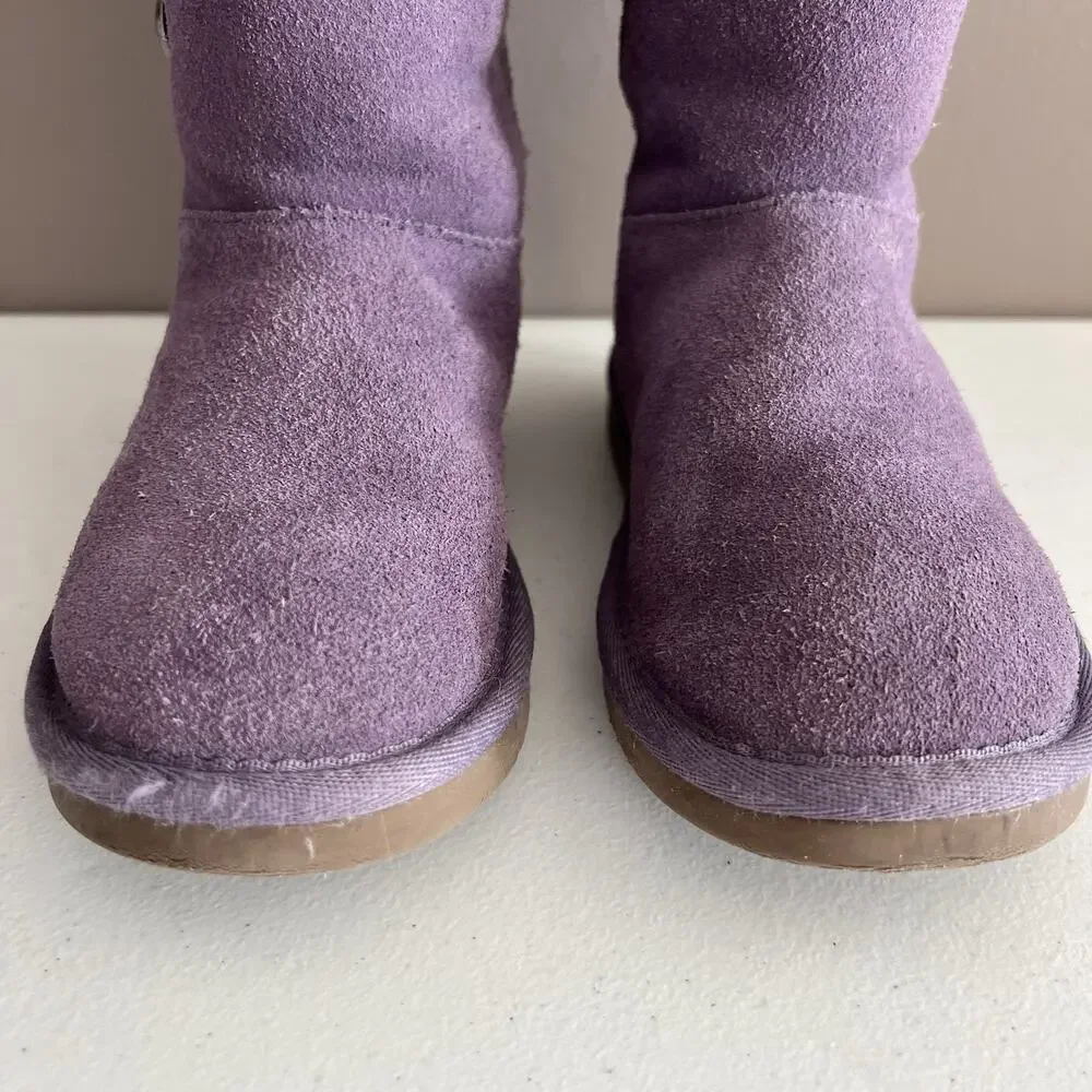 Koolaburra By UGG Kinslei Girl's Size 12 Purple Suede Shearling Boots 1096443